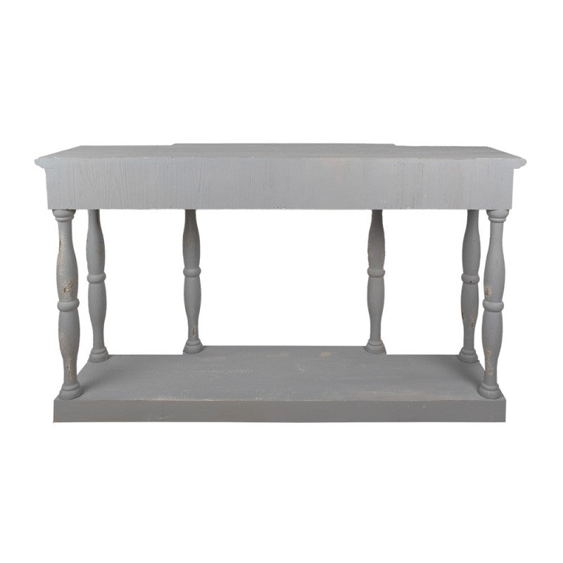 Konsolentisch Vintage Grau 142 cm – eleganter Holztisch im Brocante Stil