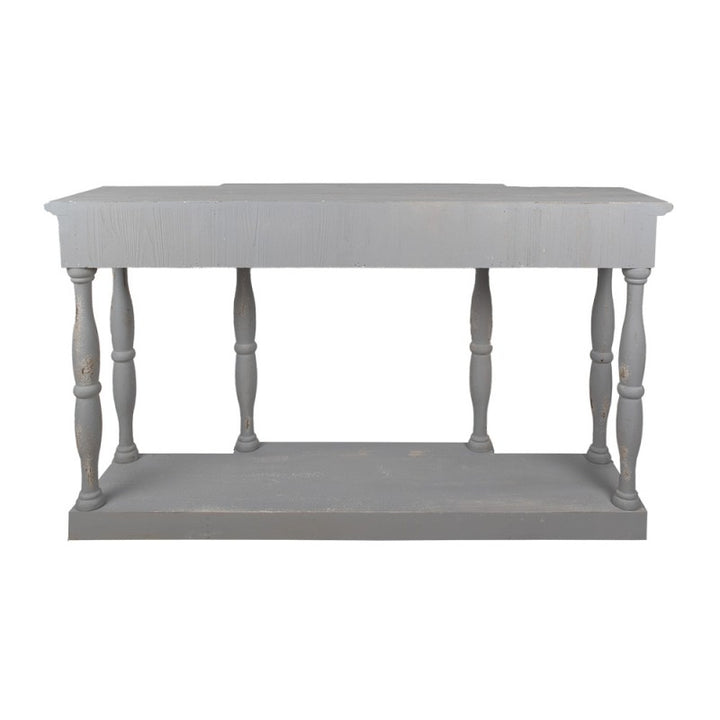 Konsolentisch Vintage Grau 142 cm – eleganter Holztisch im Brocante Stil