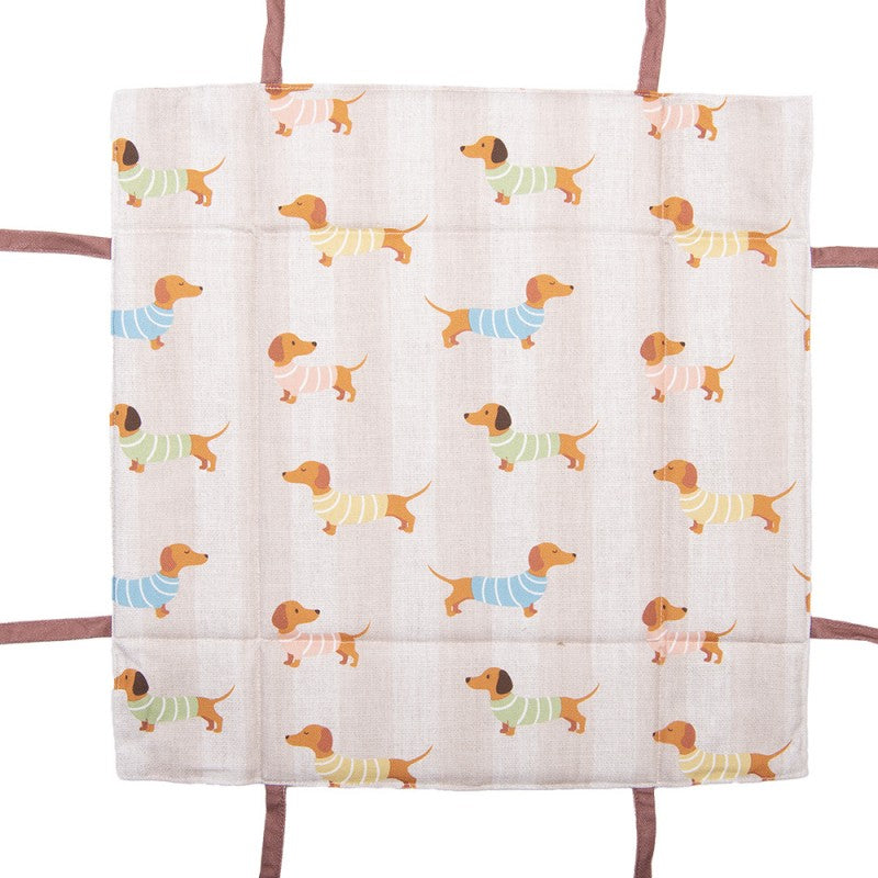 Dapper Dog Brotkorb faltbar – praktischer Brotkorb aus Baumwolle mit Dackel Design