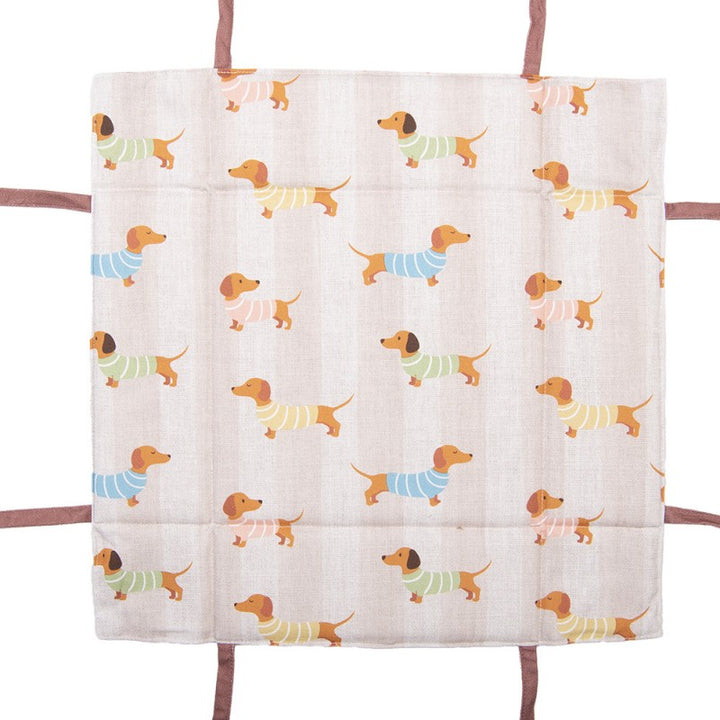 Dapper Dog Brotkorb faltbar – praktischer Brotkorb aus Baumwolle mit Dackel Design