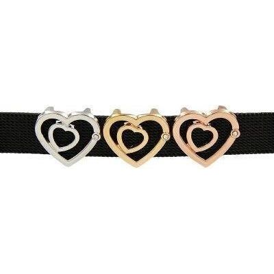 Charms Doppel-Herzfür Mesh-Armbänder in 3 Farben - Luxurelle-Shop