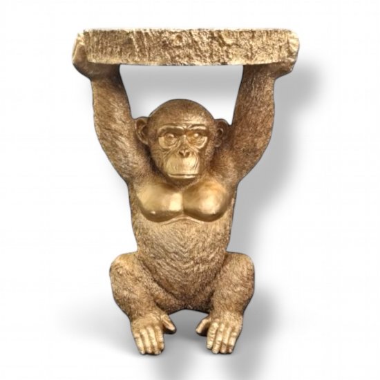 Beistelltisch „Affe“ Gold – 53 cm hoch