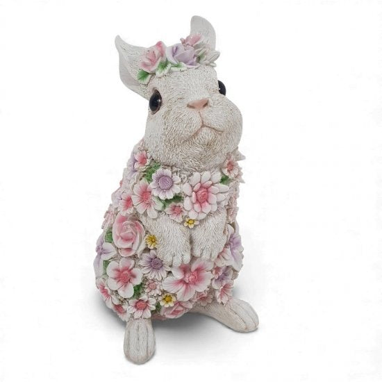 Blumenhase aus Kunstharz, 25 cm hoch, romantische Frühlingsdekoration