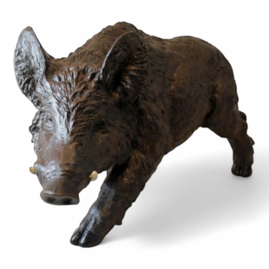 Wildschwein Figur aus Kunstharz – naturgetreue Tierfigur für Garten und Wohnraum, 55 cm