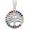 Echt Silber Anhänger Baum ohne Kette, 925/, 0,65 gr., rhodiniert - Luxurelle-Shop