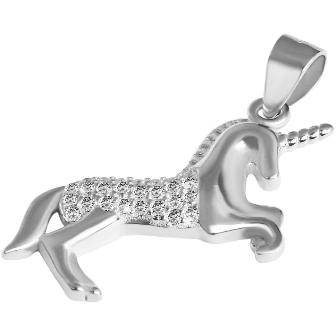 Echt Silber Anhänger Einhorn ohne Kette - Luxurelle-Shop