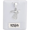 Echt Silber Anhänger Engel mit Herz ohne Kette, 925/, 1,14 g, rhodiniert - Luxurelle-Shop