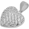 Echt Silber Anhänger Herz ohne Kette, 925/, 2,1 gr., rhodiniert - Luxurelle-Shop