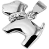 Echt Silber Anhänger Hund ohne Kette, 925/, 1,4 gr., rhodiniert - Luxurelle-Shop