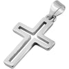 Echt Silber Anhänger Kreuz ohne Kette, 925/, 1,3 gr., rhodiniert - Luxurelle-Shop