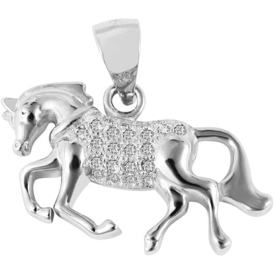 Echt Silber Anhänger Pferd ohne Kette - Luxurelle-Shop