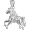 Echt Silber Anhänger Pferd ohne Kette, 925/rhodiniert, 2,3 g - Luxurelle-Shop