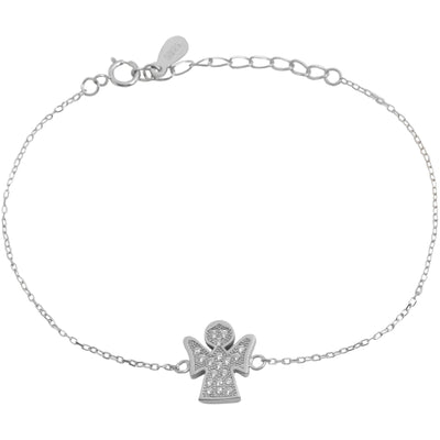 Echt Silber Armband mit Engel 925/rhodiniert - Luxurelle-Shop