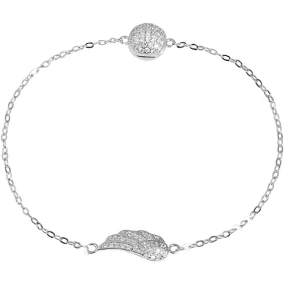 Echt Silber Armband mit Flügel 925/rhodiniert - Luxurelle-Shop