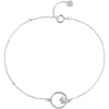 Echt Silber Armband mit runden Anhänger Stern 925/rhodiniert - Luxurelle-Shop