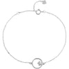 Echt Silber Armband mit runden Anhänger Stern 925/rhodiniert - Luxurelle-Shop