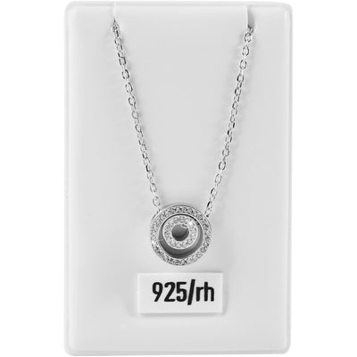 Echt Silber Kette, 925/, rhodiniert mit Anhänger - Luxurelle-Shop