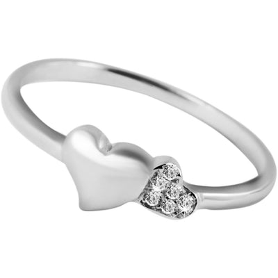 Echt Silber Ring, 925/, rhodiniert, 1,4g - Luxurelle-Shop