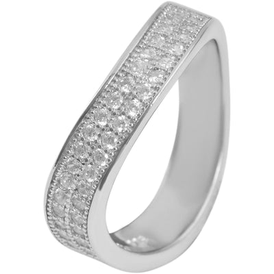 Echt Silber Ring, 925/, rhodiniert, 3,3g - Luxurelle-Shop