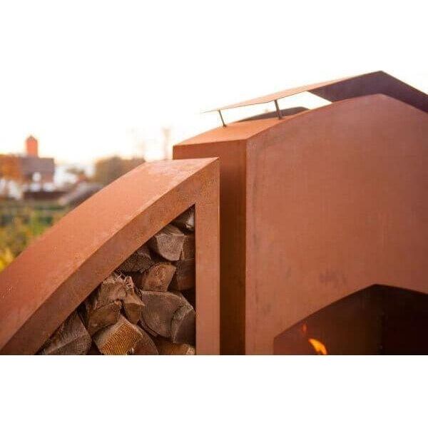 Edelrost Grill Meridian inkl. Grillrost und zwei Holzregalen - Luxurelle-Shop