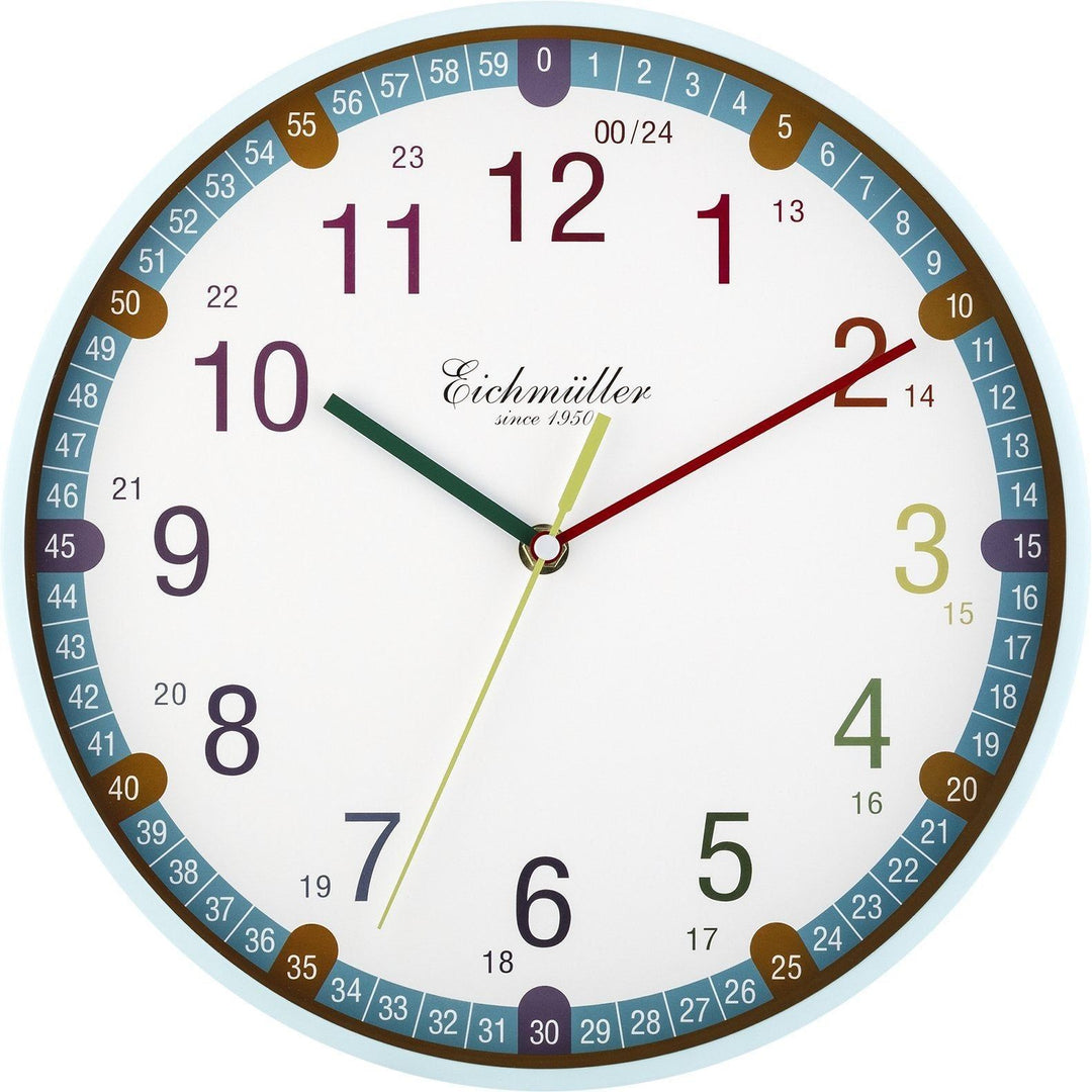 Eichmüller Lern Wanduhr Kinder (Blau) - Luxurelle-Shop