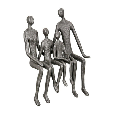 Eisen Design-Skulptur Kantensitzer "Familie" - Luxurelle-Shop