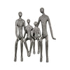 Eisen Design-Skulptur Kantensitzer "Familie" - Luxurelle-Shop