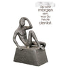 Eisen Design-Skulptur/Buchstütze "Thinking" brüniert - Luxurelle-Shop