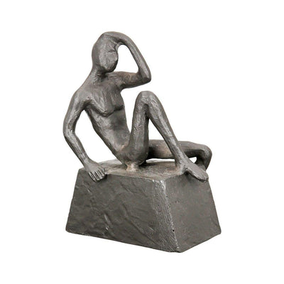 Eisen Design-Skulptur/Buchstütze "Thinking" brüniert - Luxurelle-Shop