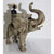 Elefant mit Reiter Skulptur mit Schale Kartenhalter Dekoschale Schlüsselschale