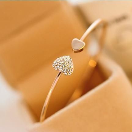 Elegantes Herzreif in Gold - Luxurelle-Shop