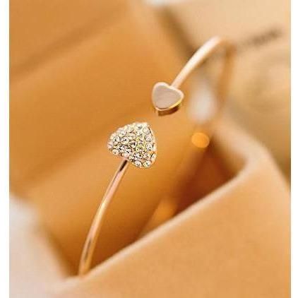 Elegantes Herzreif in Gold - Luxurelle-Shop