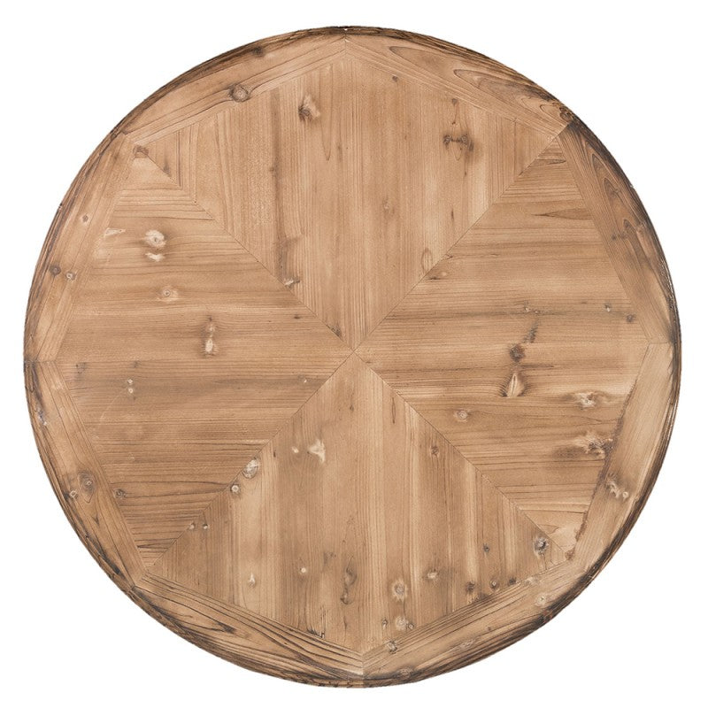 Esstisch Rund Vintage – stilvoller Holztisch im Brocante Stil Ø 120 cm