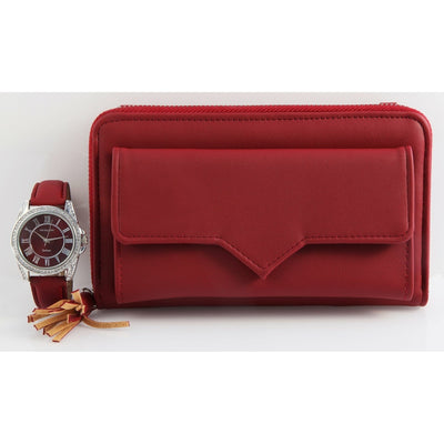 Excellanc Damen-Geschenkset Lederimitat Armbanduhr in 2 Farben - Luxurelle-Shop