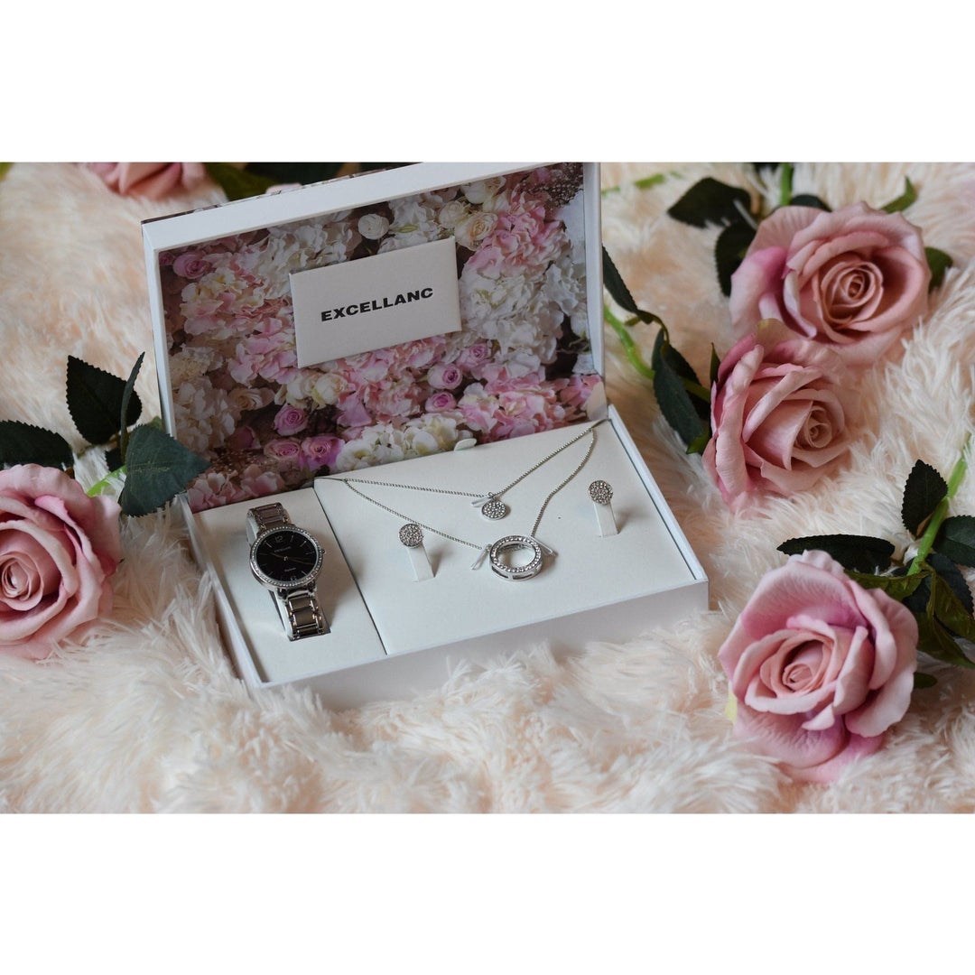Excellanc Damenuhr im Set mit Kette und Ohrringe - Luxurelle-Shop
