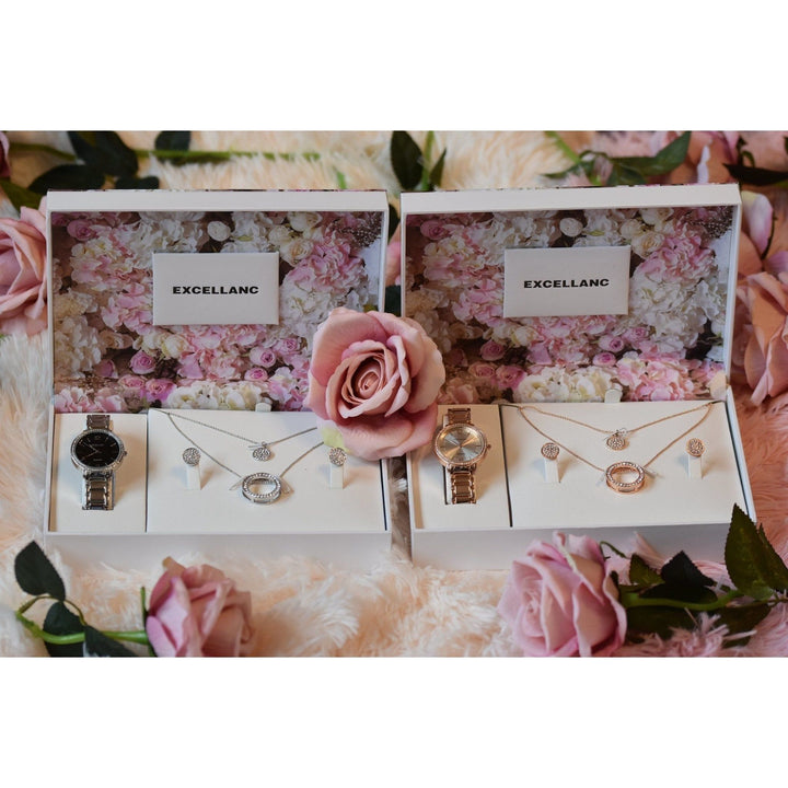 Excellanc Damenuhr im Set mit Kette und Ohrringe - Luxurelle-Shop