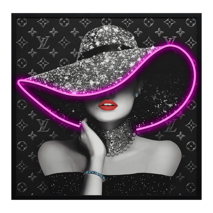 Lumière d’Art Collection – LED Wandbild Lady Glitter 80 x 80 cm