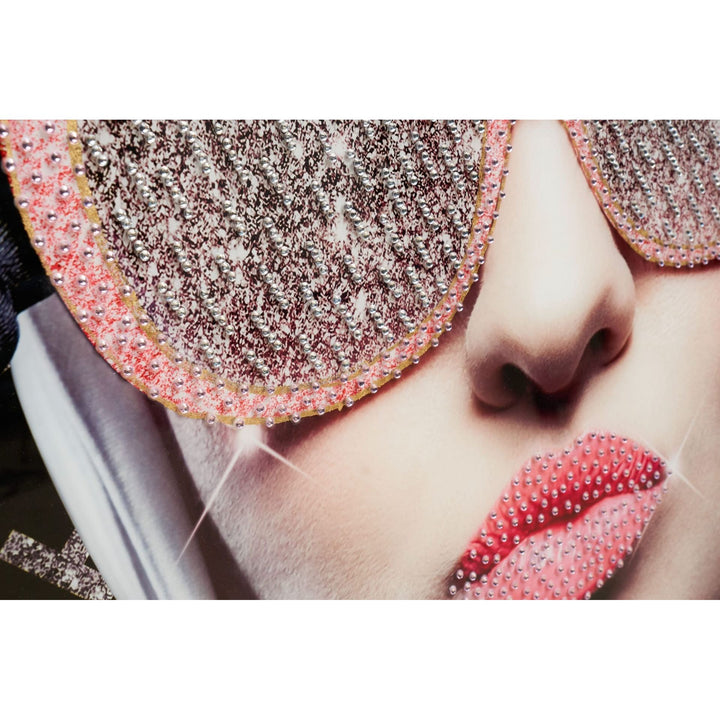 Diamant d`Art Collection Wandbild "Lady with glasses Strass"