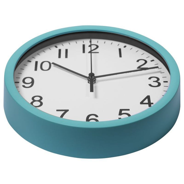 Wanduhr Türkis – kompakte Design Wanduhr in modernem Stil mit frischem Farbakzent