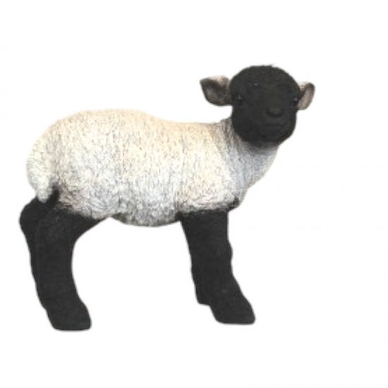 Deko Lamm mittel aus Kunstharz – naturgetreue Tierfigur für Haus und Garten