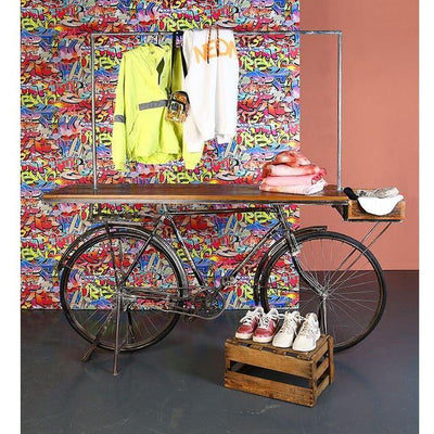 Fahrradgarderobe,Mangoholz/Metall - Luxurelle-Shop