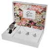 GinaTylor Damengeschenkset mit Armbanduhr, Halskette und Ohrringen,dunkelblau/silberfarbig - Luxurelle-Shop