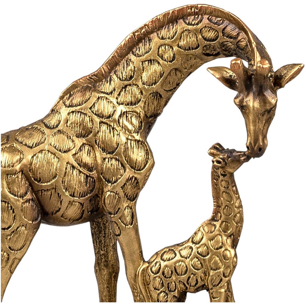 Giraffenpaar 18 cm Antik-Gold