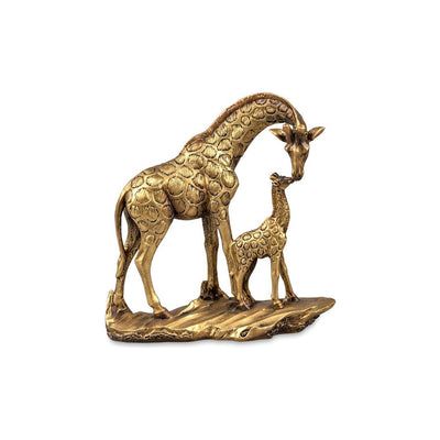 Giraffenpaar 18 cm Antik-Gold