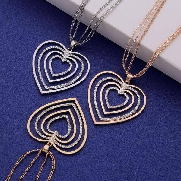 Halskette Big Hearty in 3 Farben - Luxurelle-Shop