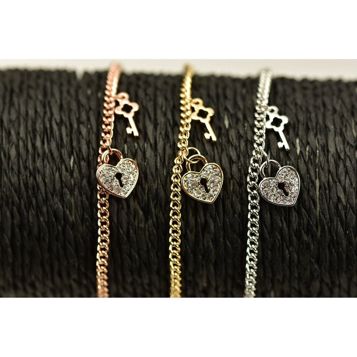 Herz Schloss Armband in 3 Farben - Luxurelle-Shop