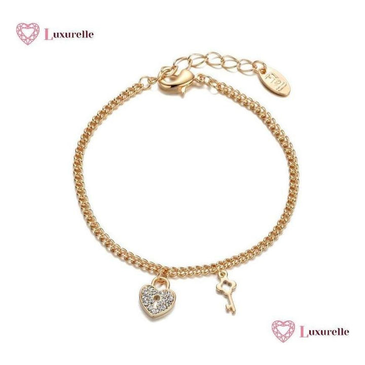 Herz Schloss Armband in 3 Farben - Luxurelle-Shop