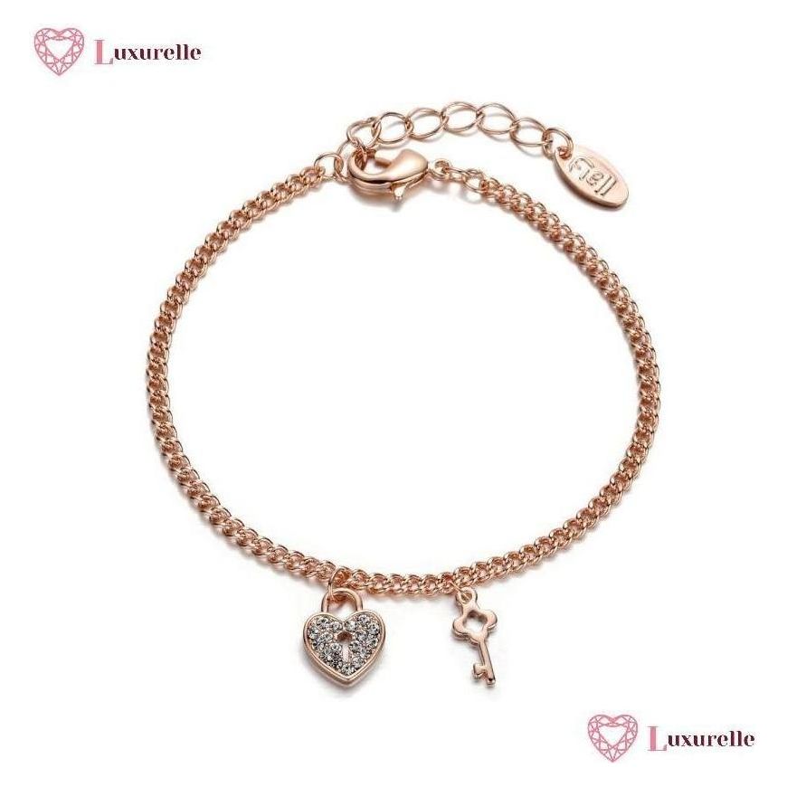 Herz Schloss Armband in 3 Farben - Luxurelle-Shop