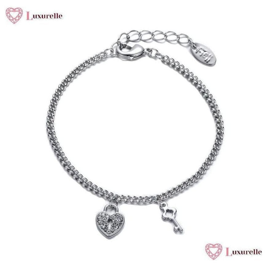 Herz Schloss Armband in 3 Farben - Luxurelle-Shop