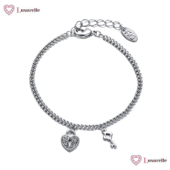 Herz Schloss Armband in 3 Farben - Luxurelle-Shop